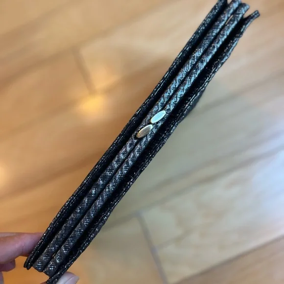 NWOT Kate Landry Metallic Silver Clutch - Picture 6 of 12